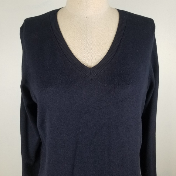 Adriana Papell Black White Long Sleeve Blouse - Picture 2 of 7